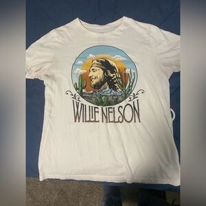 Zion Rootswear Willie Nelson Desert Scene White Tee
